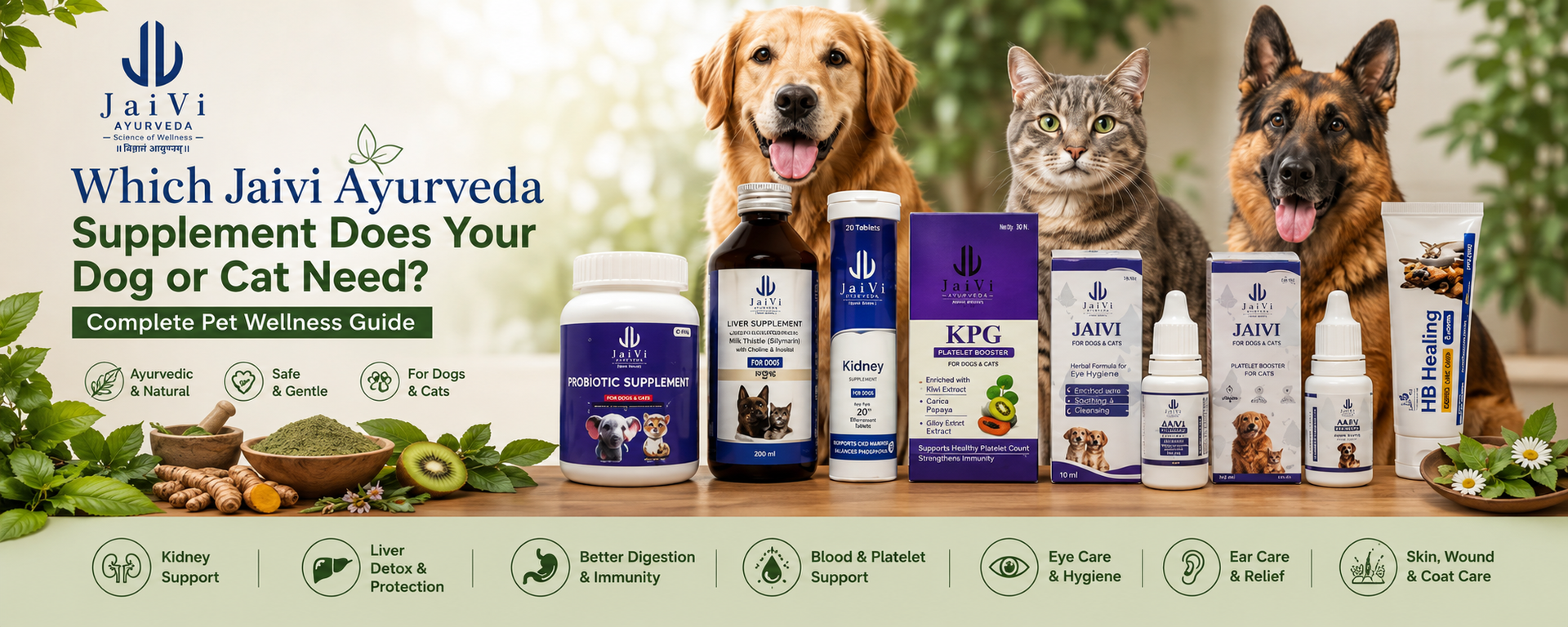 Which Jaivi Ayurveda Supplement Does Your Dog or Cat Need? Complete Pet Wellness Guide